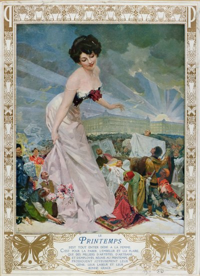 Advertisement for the Parisian department store 